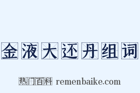 金液大还丹组词是什么意思的图片